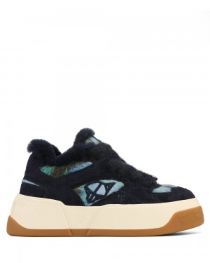 Adidasi Naked Wolfe Crash Hairy Cow Suede/Wool Blue | WCO-369048