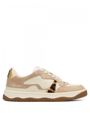 Adidasi Naked Wolfe Flight Genysis Leather/Suede Off White/Leopard | JQI-926574