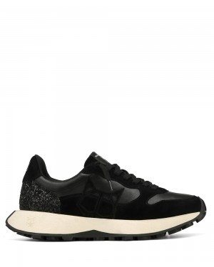 Adidasi Naked Wolfe Paint Sheep Leather & Glitter Dirty Black | QJM-978124