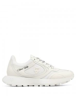 Adidasi Naked Wolfe Season White Mesh and Leather Combo | GHM-610972