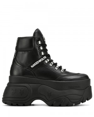 Adidasi Naked Wolfe Spike Black Leather | XYJ-643708