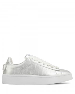 Adidasi Naked Wolfe Suri Eel Print Leather Silver | NUW-829150