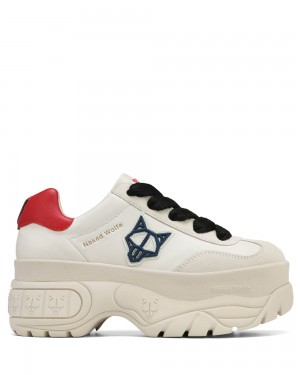 Adidasi Naked Wolfe Warrior Off White Leather | KGR-976023