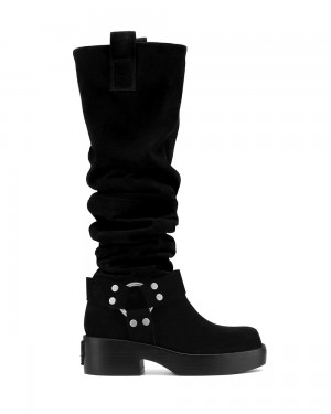 Cizme Naked Wolfe Crook Black Suede | WZT-285497