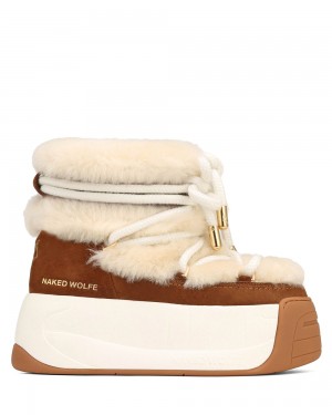 Cizme Naked Wolfe Darling Tan Cow Suede | AMO-184693
