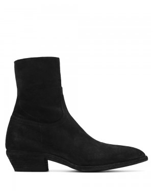 Cizme Naked Wolfe The Dean Piele Intoarsa Black | UWG-524639