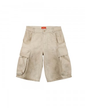 Denim Naked Wolfe Denim Cargo Shorts Vintage Natural | ICL-127548