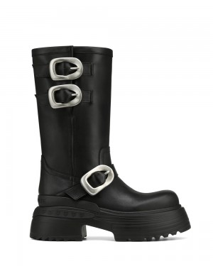 Festival Season Naked Wolfe Earth Cow Leather Black | XRF-971846