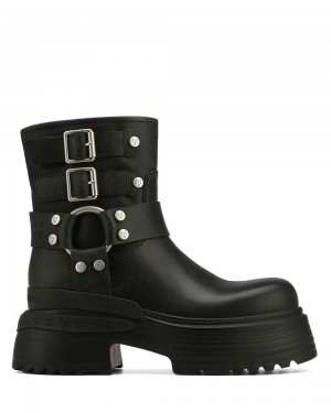 Festival Season Naked Wolfe Eclipse Black Leather | XWD-568027
