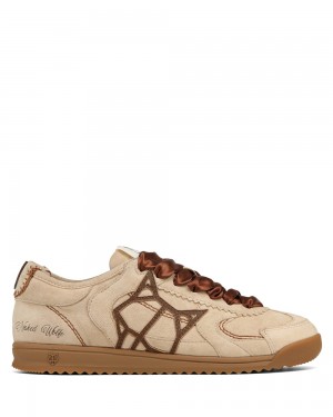 Festival Season Naked Wolfe Exposure Suede Off White | OEL-792836