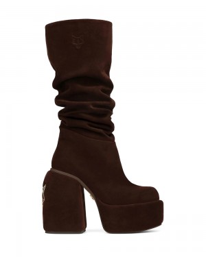 Festival Season Naked Wolfe Space Cow Suede Brown | FSY-786419