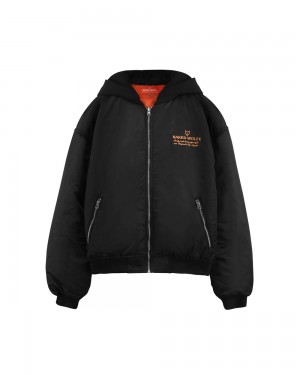 Geaca Naked Wolfe Double Sided Bomber Jacket Black/Orange | WBD-817653