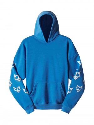 Hanorac cu Gluga Naked Wolfe Wolfe Hoodie Blue | HAN-980254