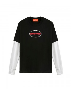 Hanorace Naked Wolfe Gothic Underlay Tee Black/White | CJO-467329