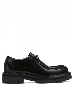 Mocasini Naked Wolfe Beat Box Leather Black | ZRP-709264