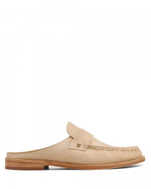 Mocasini Naked Wolfe Gleam Kid Suede Sand | PQD-694023