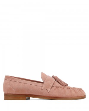 Mocasini Naked Wolfe Lido Dusty Pink Cow Suede | EHV-341975