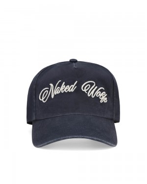Palarie Naked Wolfe Signature Unconstructed Cap Washed Navy | LFU-785403