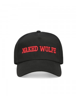 Palarie Naked Wolfe Varsity Unconstructed Cap Black/Red | WPB-623918