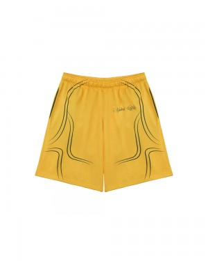 Pantaloni Scurti Naked Wolfe Naked Wolfe Jersey Shorts Yellow | IPK-507294