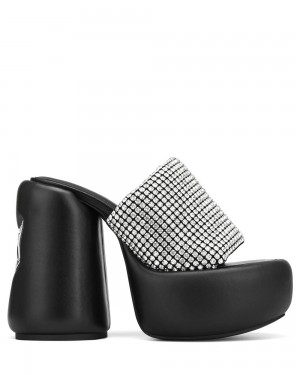 Pantofi Cu Toc Naked Wolfe Wow Black Diamonds | HUW-703681