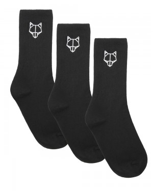 Sosete Naked Wolfe 3 Pack Mens Egyptian Cotton Socks Black | FMN-490136