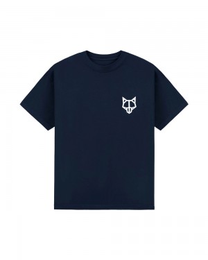 Tricou Naked Wolfe Classic T-Shirt Navy | VTQ-407963