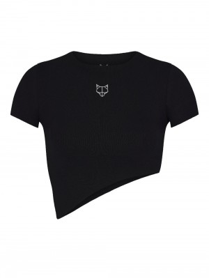 Îmbrăcăminte Activă Naked Wolfe Asymmetrical Crop | SXU-187592
